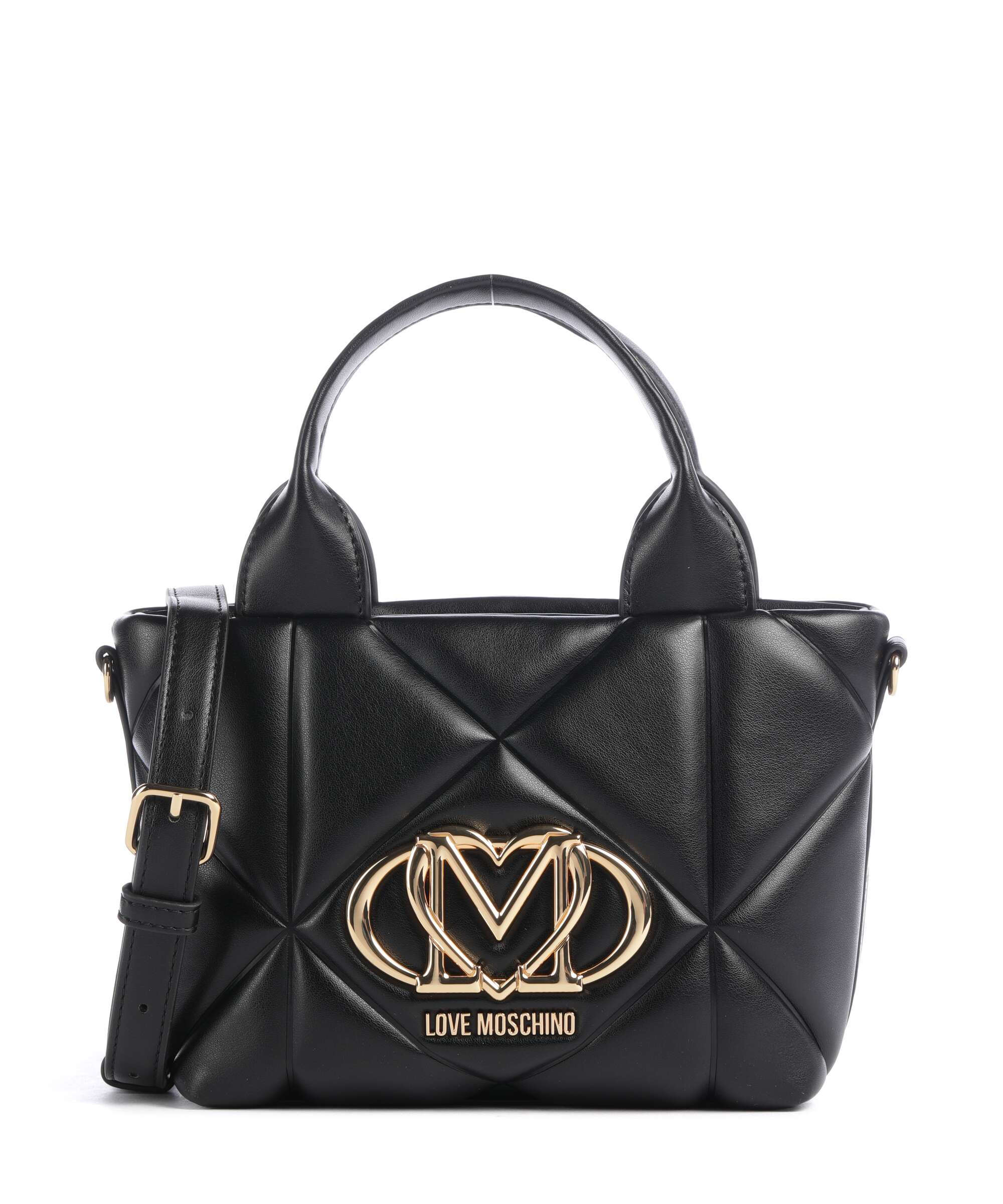 Love Moschino Embossed Q Handbag nero