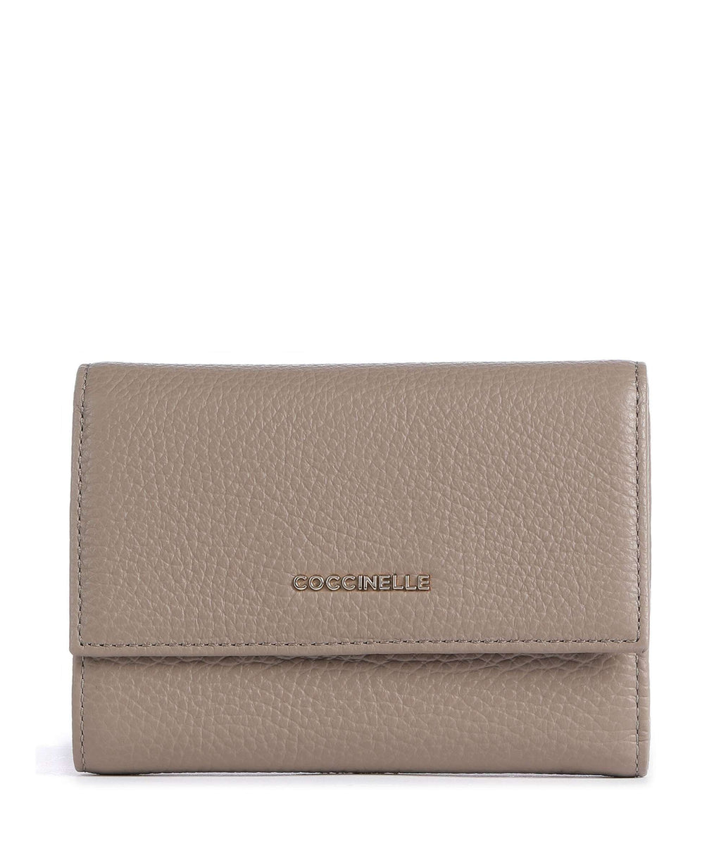 Coccinelle Metallic Soft Wallet warm taupe
