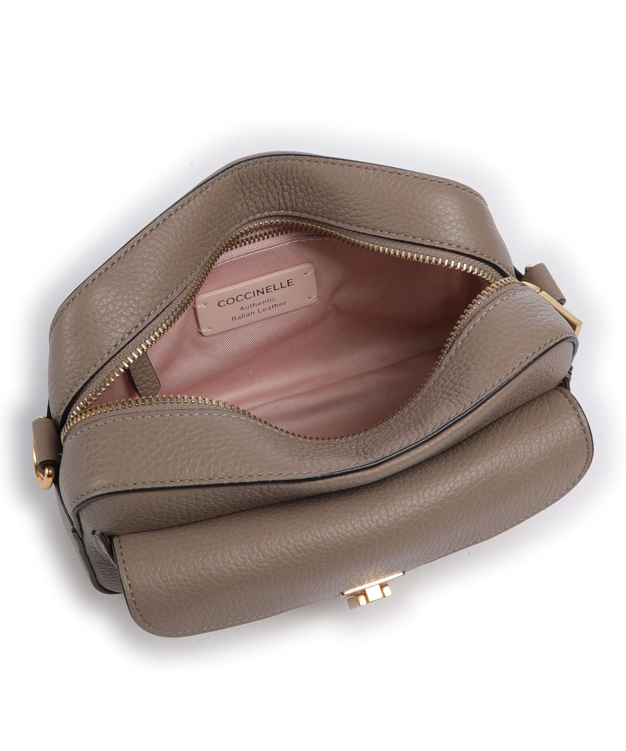 Coccinelle Beat Soft Ribbon Crossbody bag warm taupe