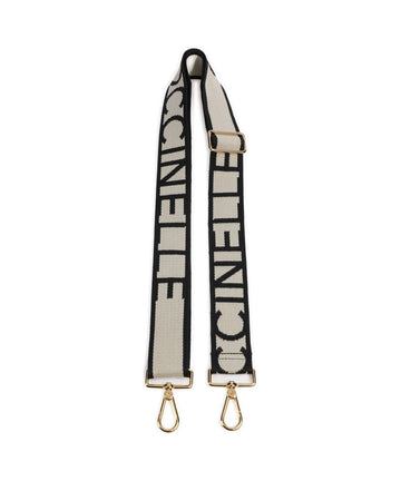 Coccinelle Nastro Signature Pasek do torebki chalk/noir