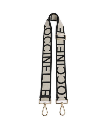 Coccinelle Nastro Signature Pasek do torebki chalk/noir