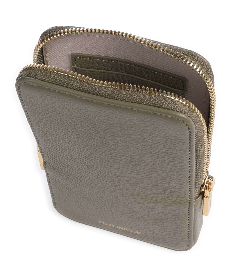 Coccinelle Flor Phone bag laurel green