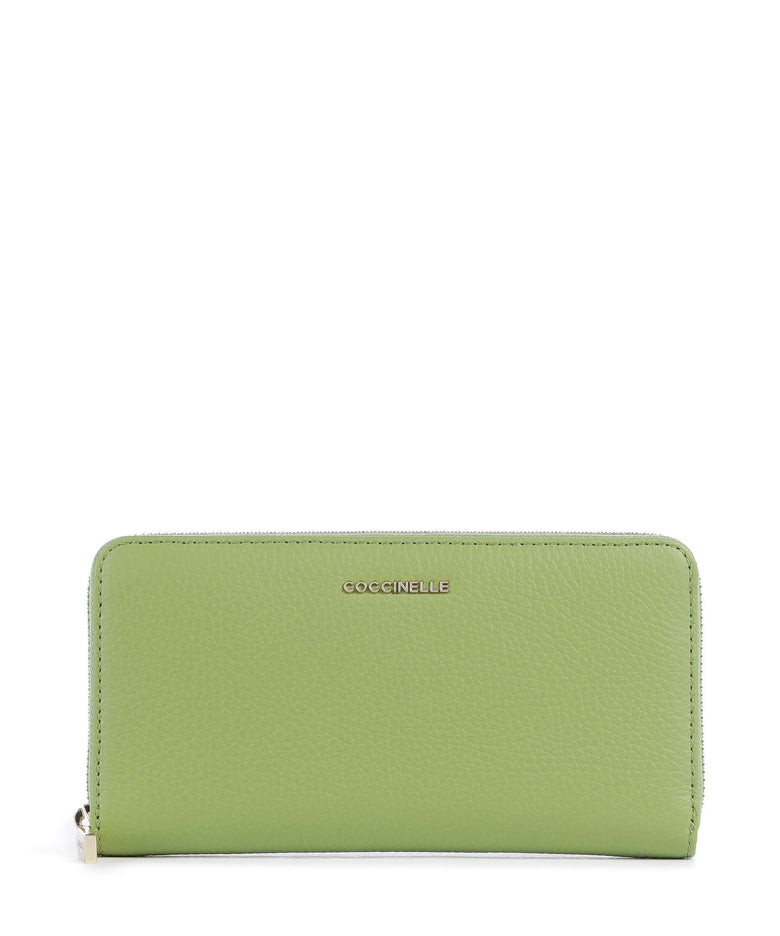 Coccinelle Metallic Soft Wallet guacamole