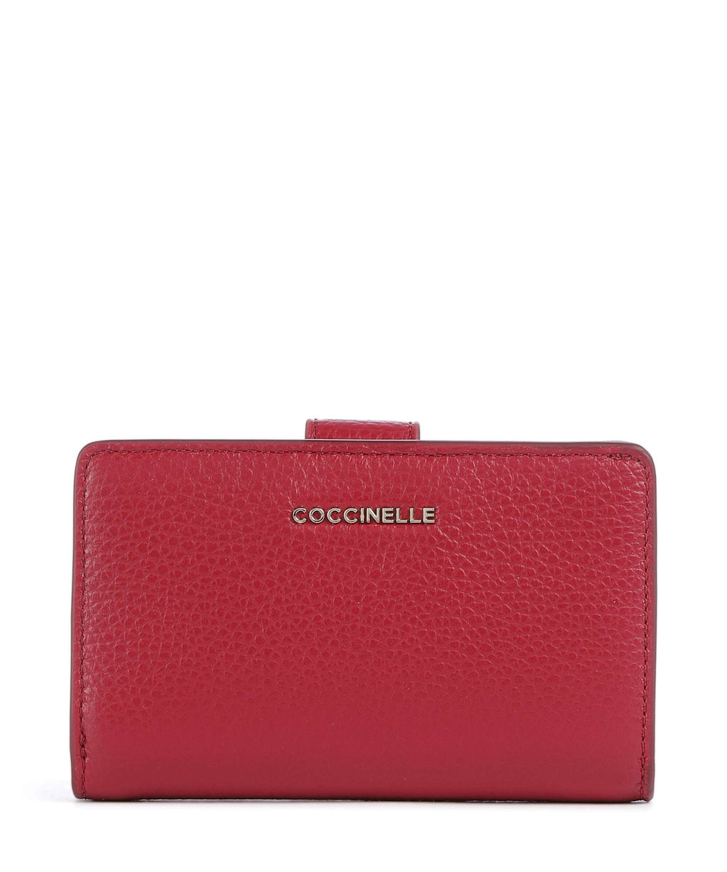 Coccinelle Metallic Soft Wallet sangria