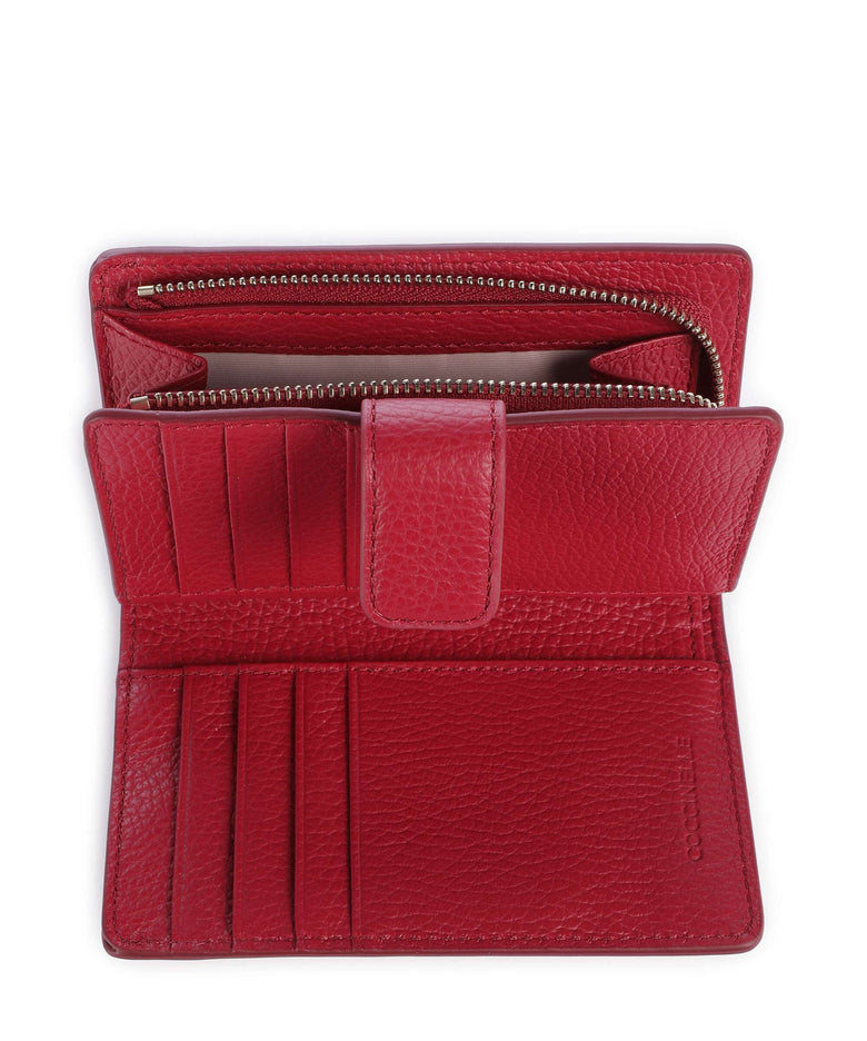 Coccinelle Metallic Soft Wallet sangria