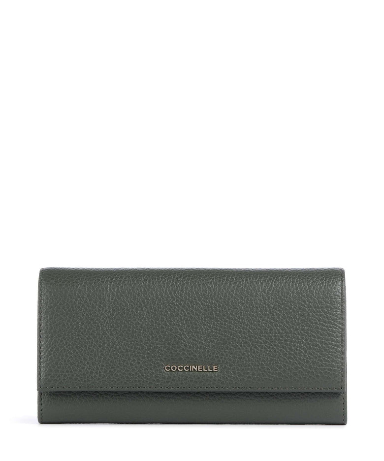 Coccinelle Metallic Soft Wallet alga