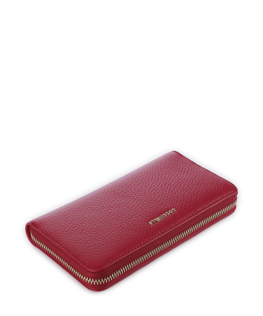 Coccinelle Metallic Soft Wallet sangria