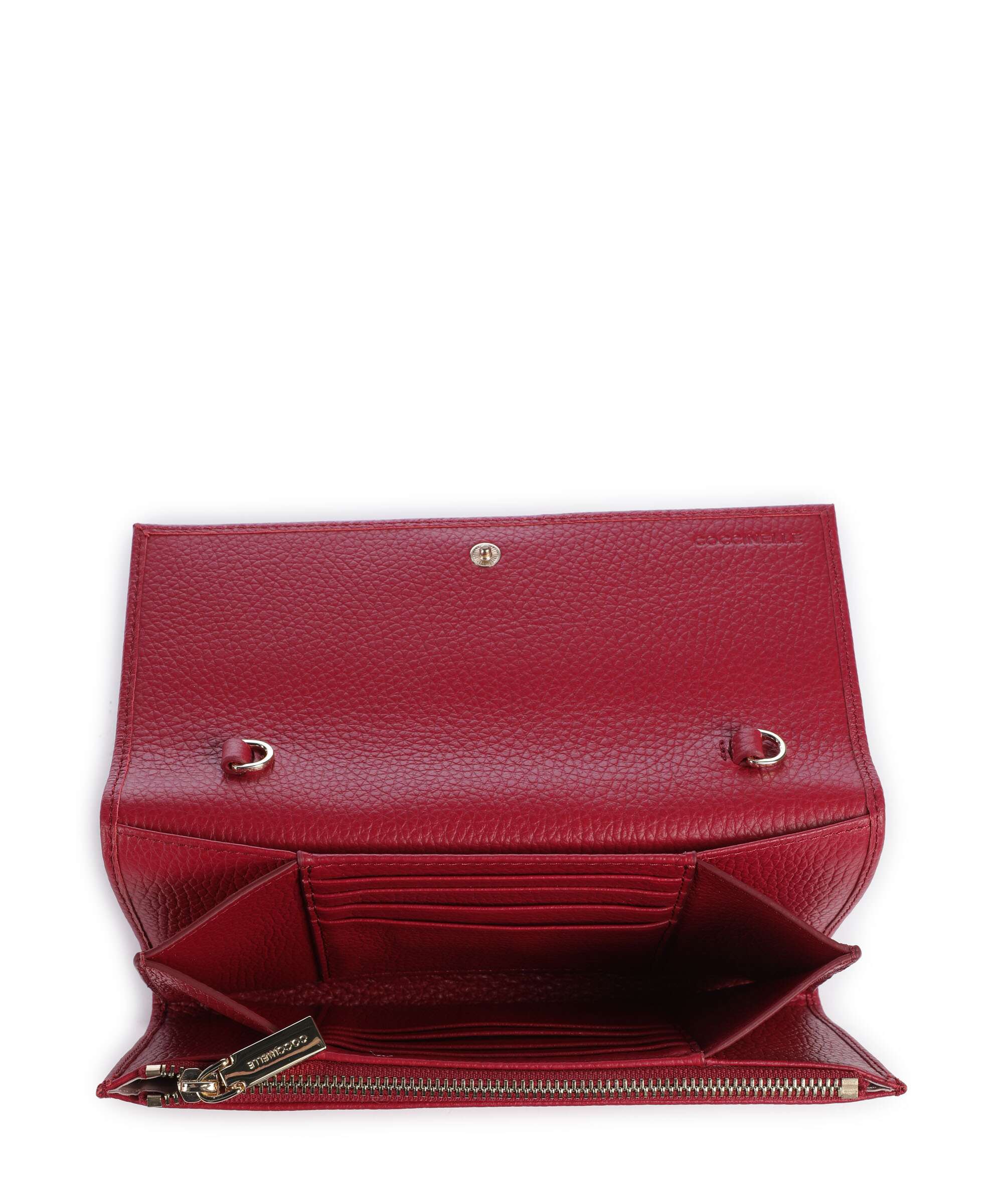 Coccinelle Metallic Soft Wallet sangria