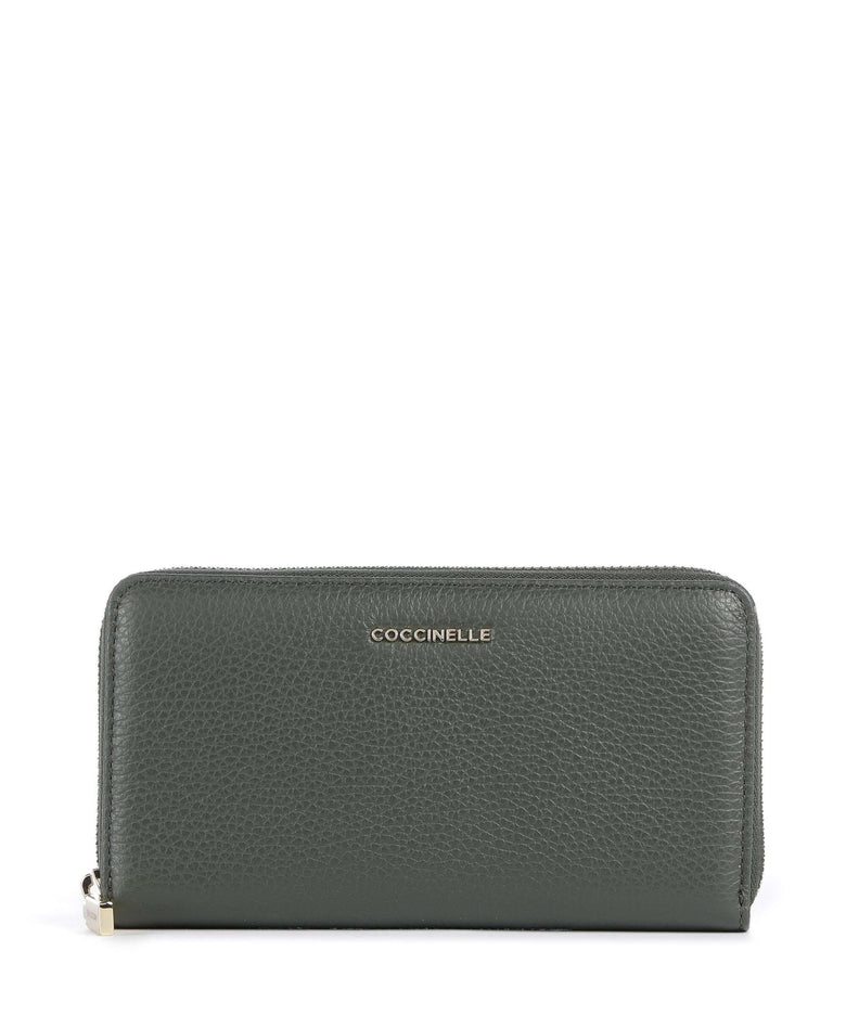Coccinelle Metallic Soft Wallet alga