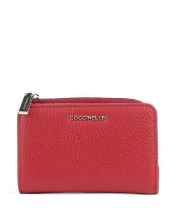 Coccinelle Metallic Soft RFID Portfel ruby