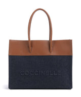 Coccinelle Myrtha Denim Torba na zakupy blue/cognac