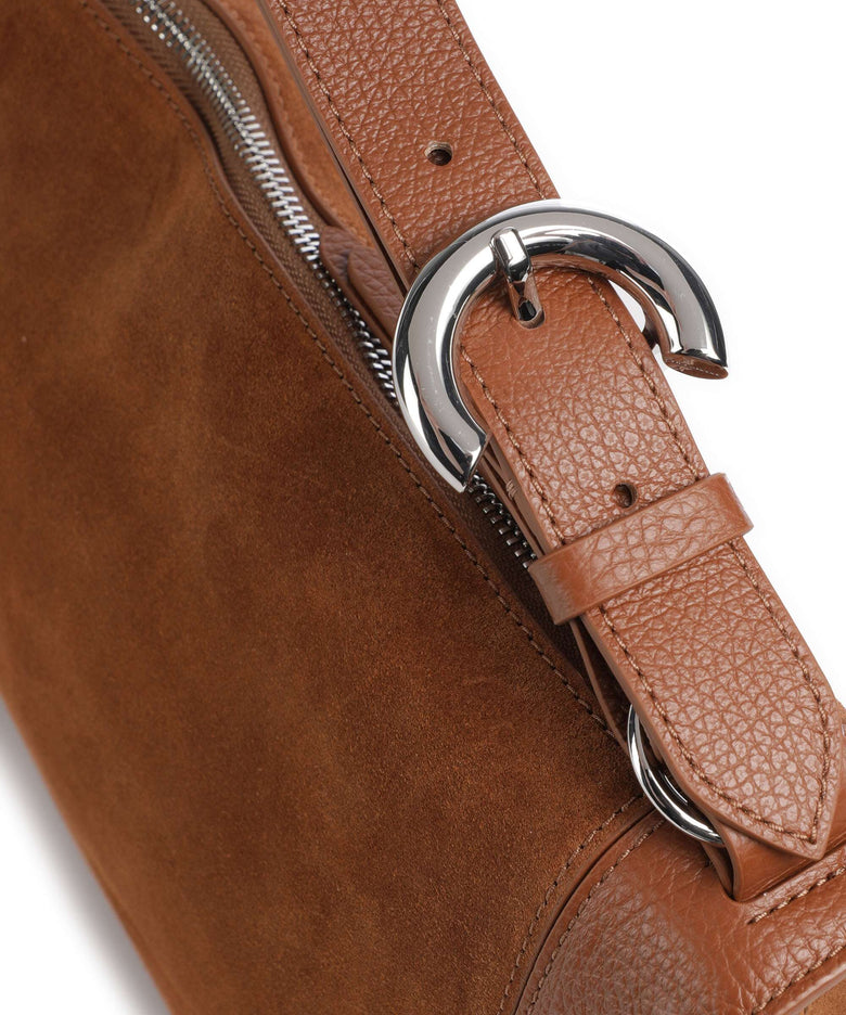 Coccinelle Elinor Suede Hobo bag cognac