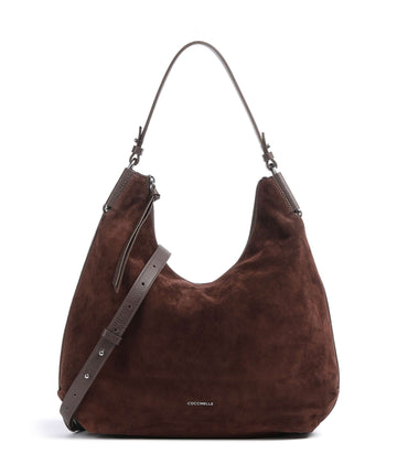 Coccinelle Rebekka Suede Torebka worek brunette