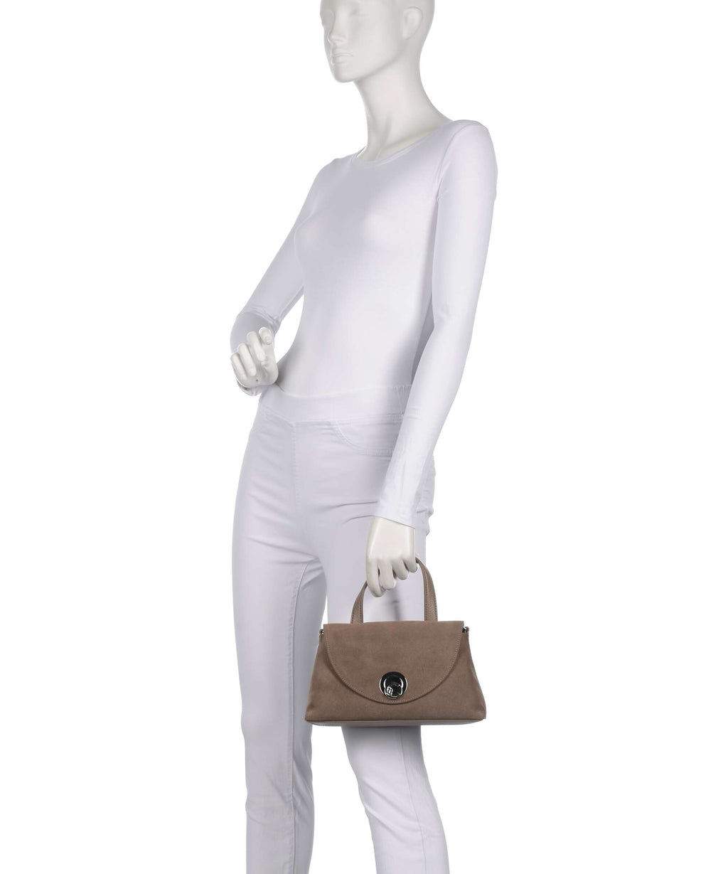 Coccinelle Nikla Suede Handbag warm taupe