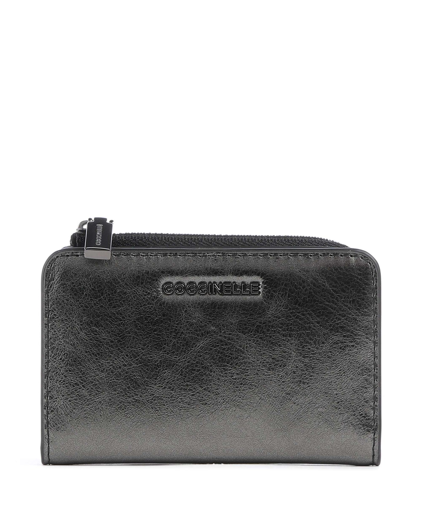 Coccinelle Metallic Smooth Metal Wallet noir