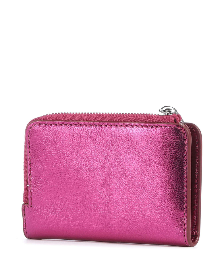 Coccinelle Metallic Smooth Metal Wallet sangria