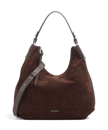 Coccinelle Rebekka Suede Torebka worek brunette