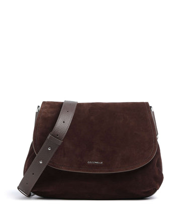 Coccinelle Rebekka Suede Torba na ramię brunette