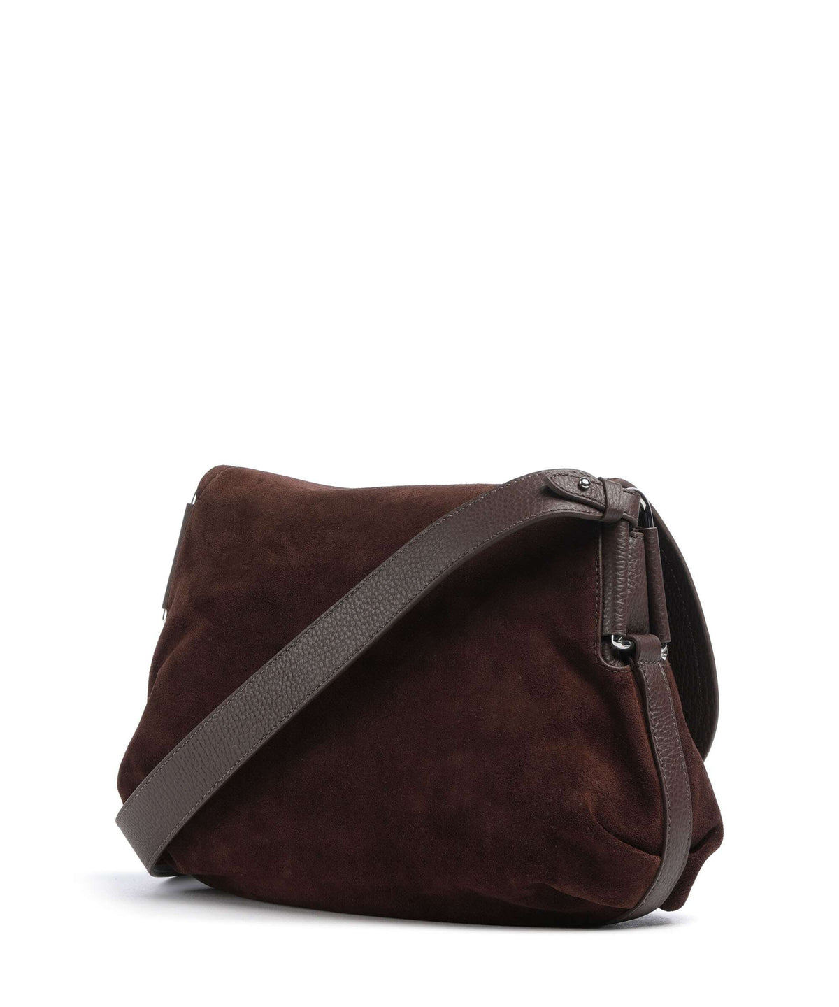 Coccinelle Rebekka Suede Shoulder bag brunette