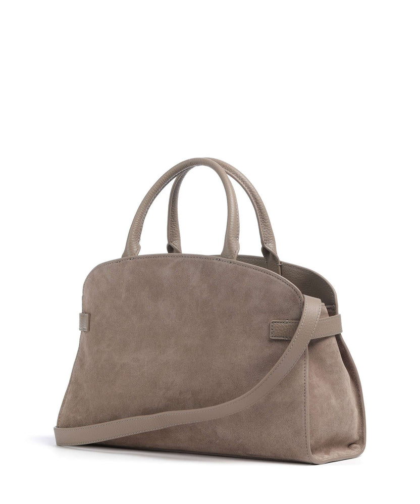 Coccinelle Sabine Suede Handbag warm taupe