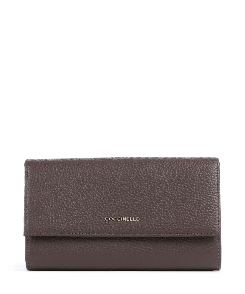 Coccinelle Metallic Soft Wallet brunette