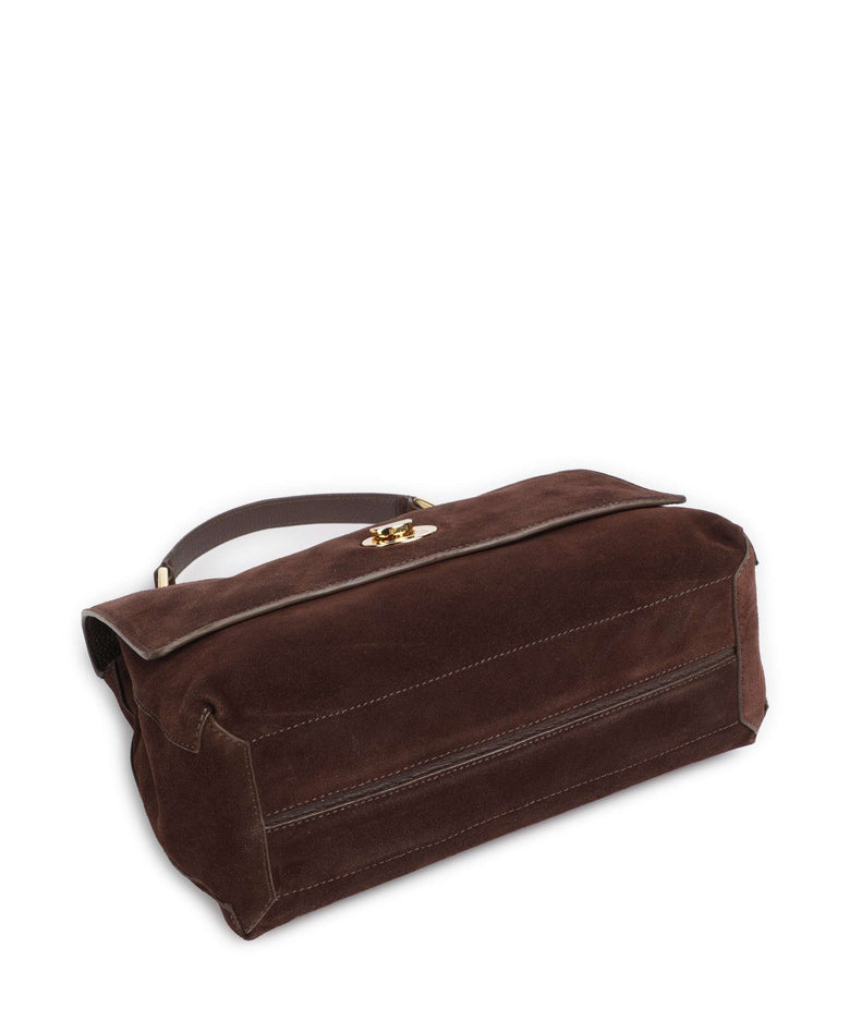 Coccinelle Liya Suede Handbag brunette