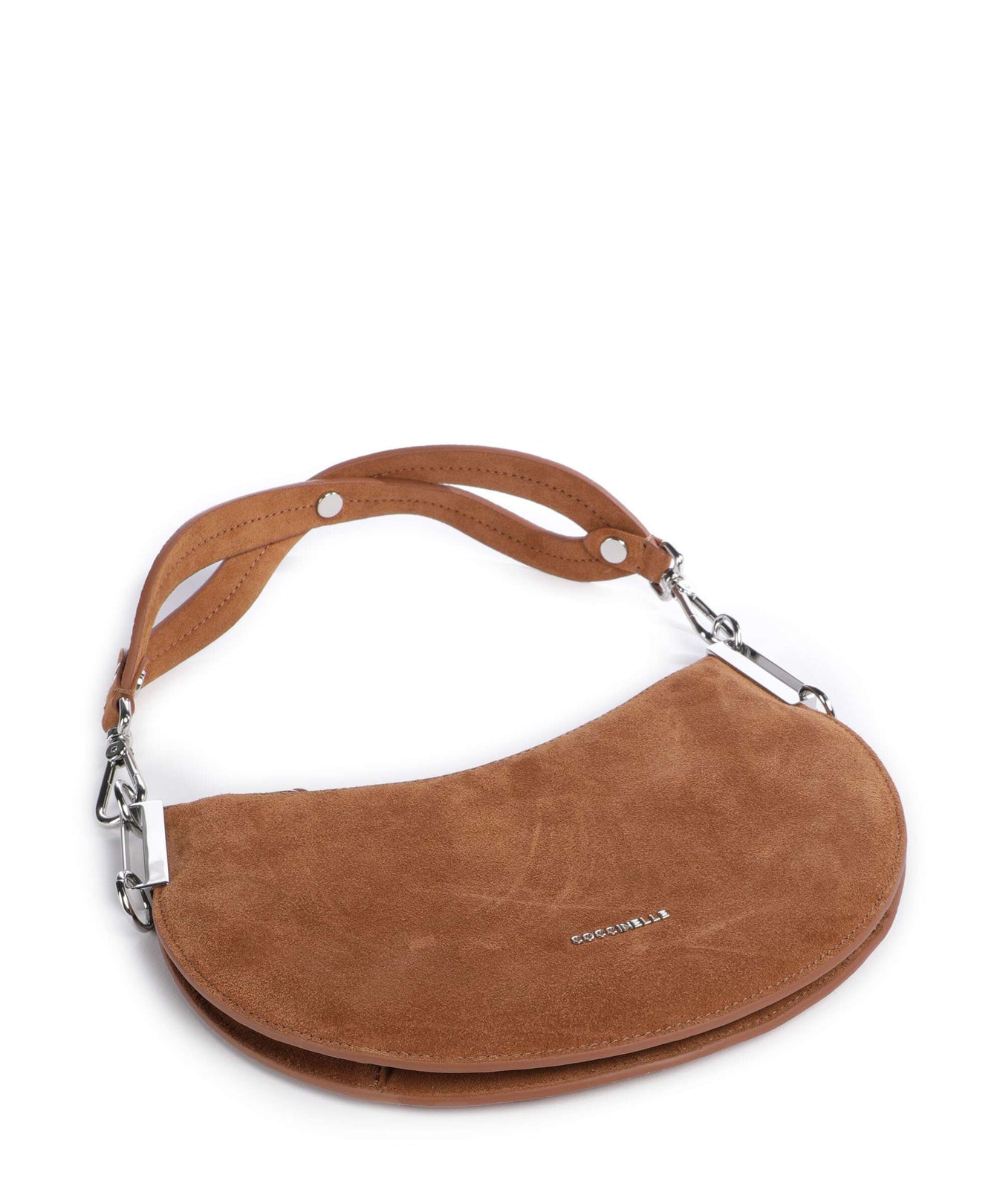 Coccinelle Sunup Suede Shoulder bag cognac