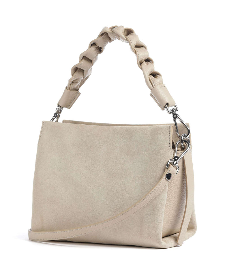Coccinelle Boheme Suede Handbag sandshell