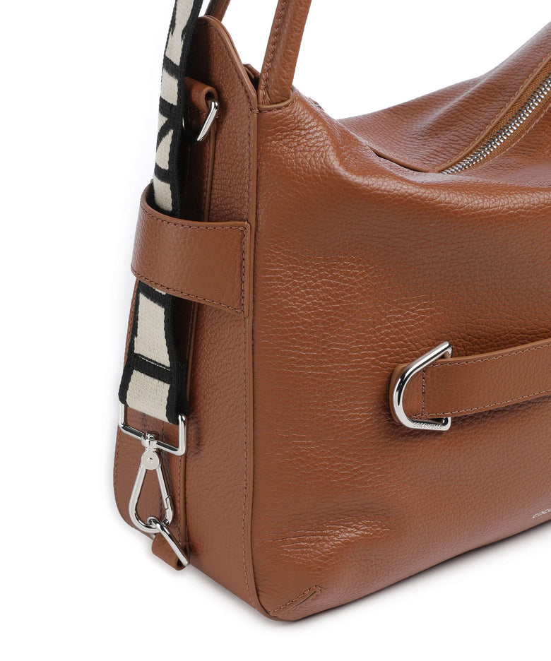 Coccinelle Gretel Ribbon Hobo bag cognac