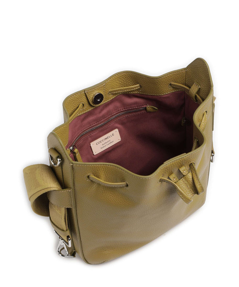 Coccinelle Gretel Ribbon Bucket bag seagrass