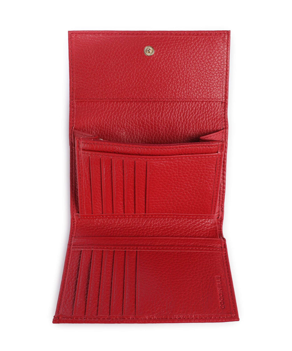 Coccinelle Metallic Soft RFID Wallet scarlet