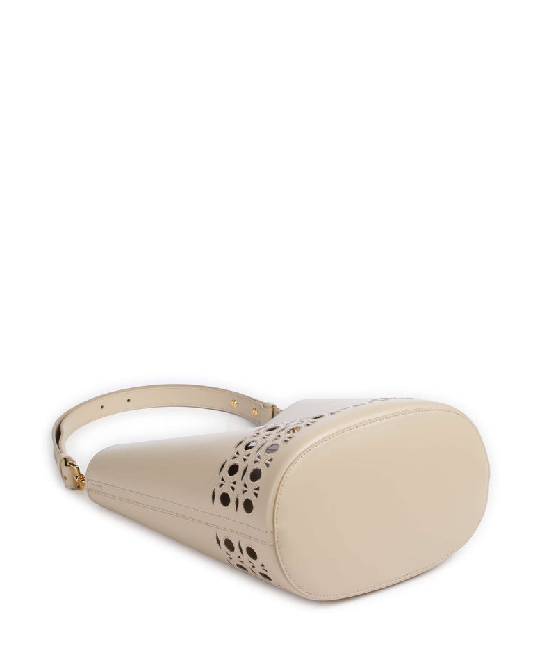 Coccinelle Nikla Monogram Sangallo Bucket bag sandshell