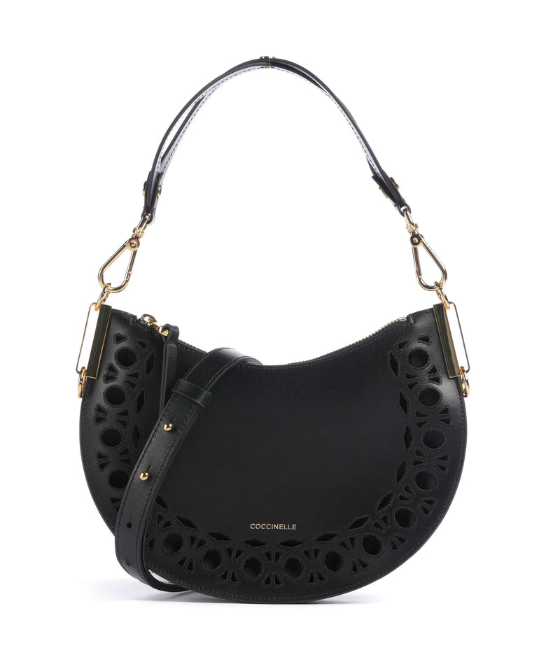 Coccinelle Sunup Monogram Sangallo Shoulder bag noir