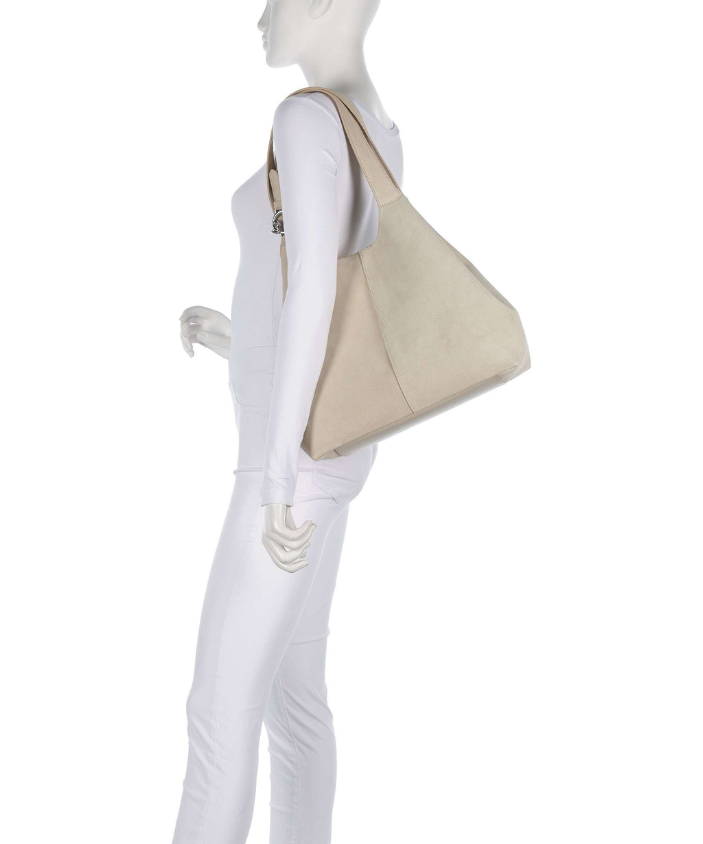 Coccinelle C-Easy Suede Hobo bag sandshell