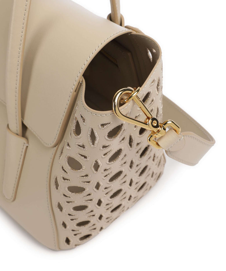 Coccinelle Beat Double Monogram Handbag sandshell