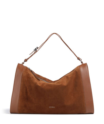 Coccinelle Elinor Suede Torebka worek cognac