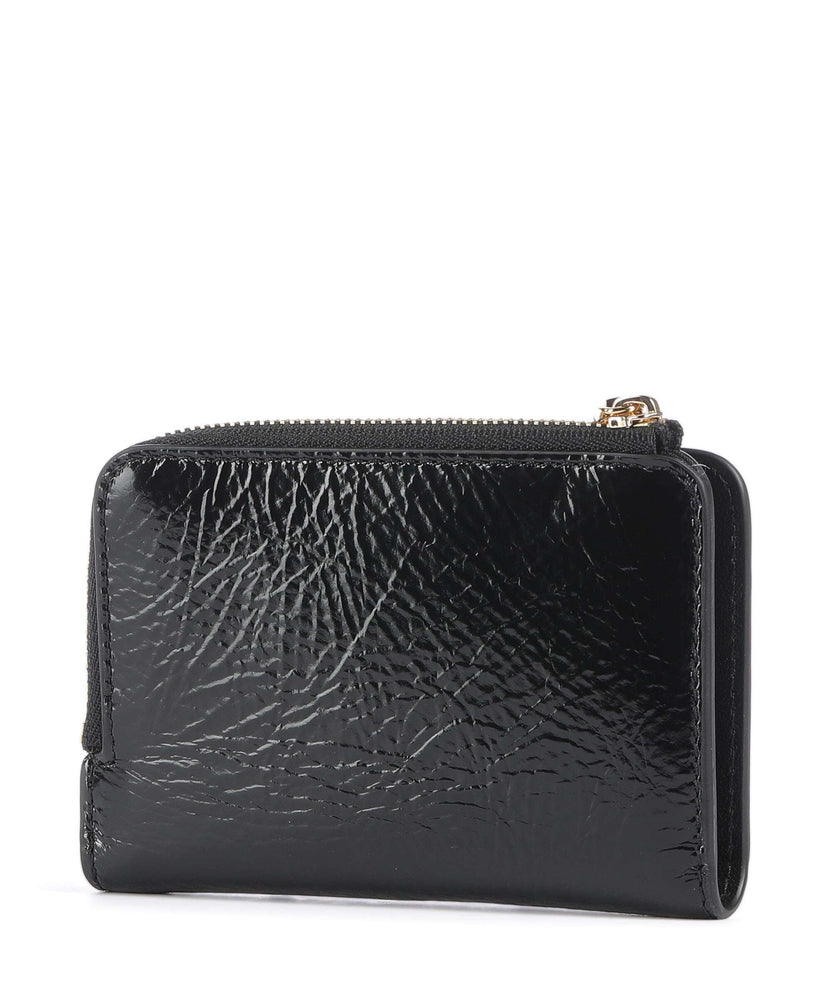 Coccinelle Metallic Shiny Wrinkled Wallet noir