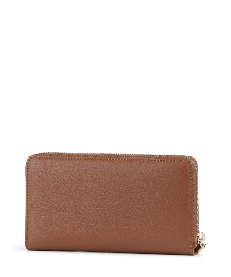 Coccinelle Metallic Soft Wallet cognac