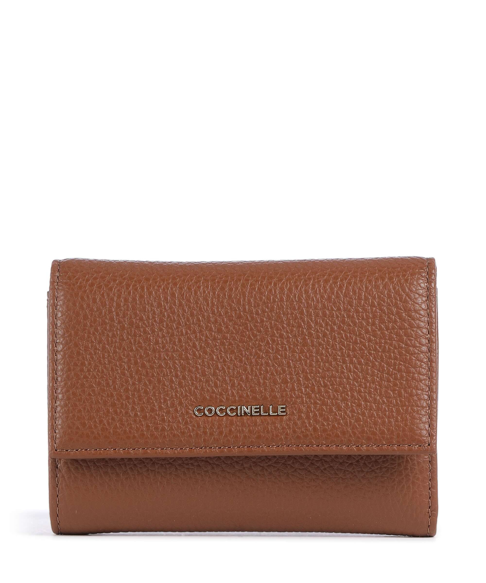 Coccinelle Metallic Soft Wallet cognac