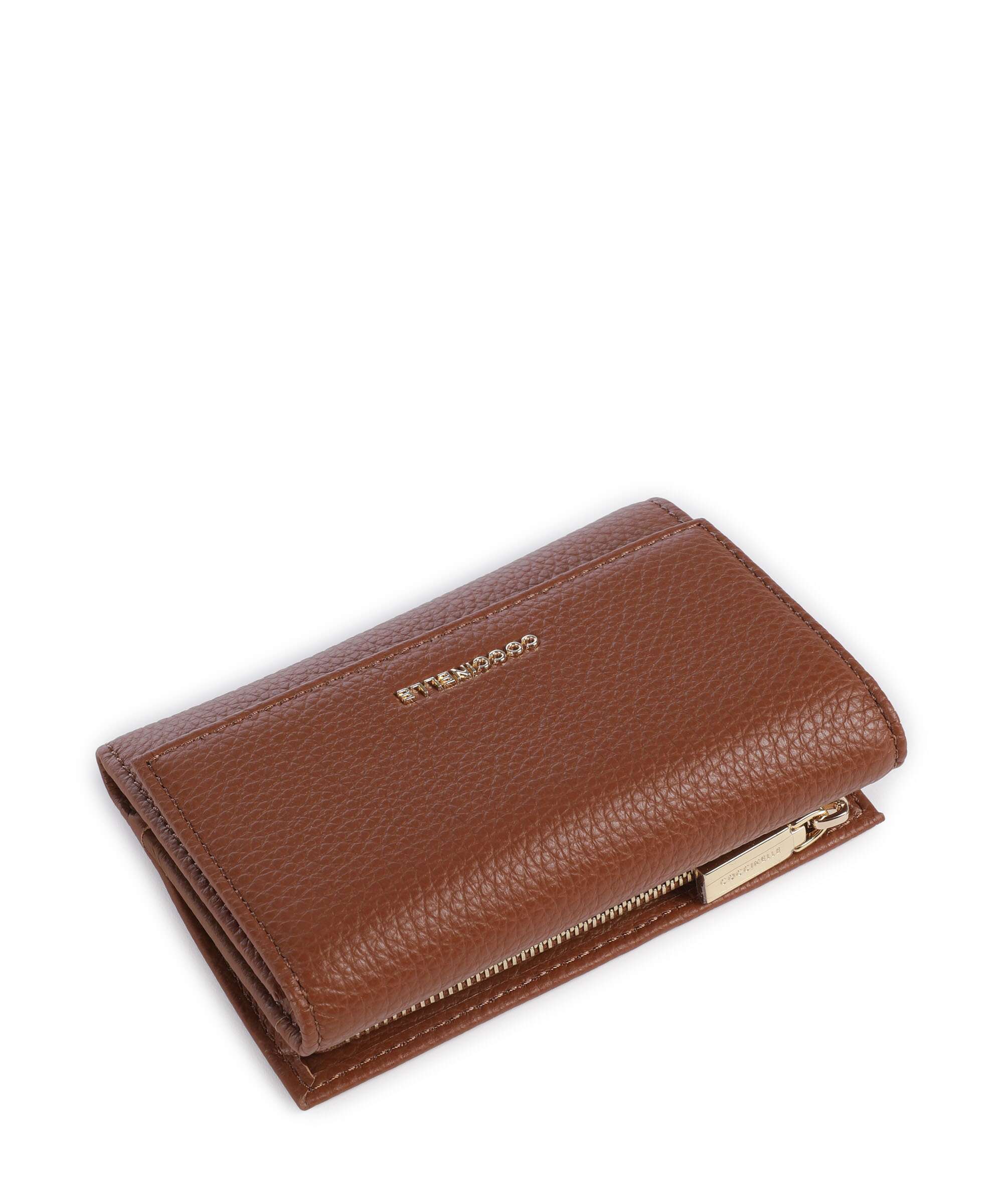 Coccinelle Metallic Soft Wallet cognac