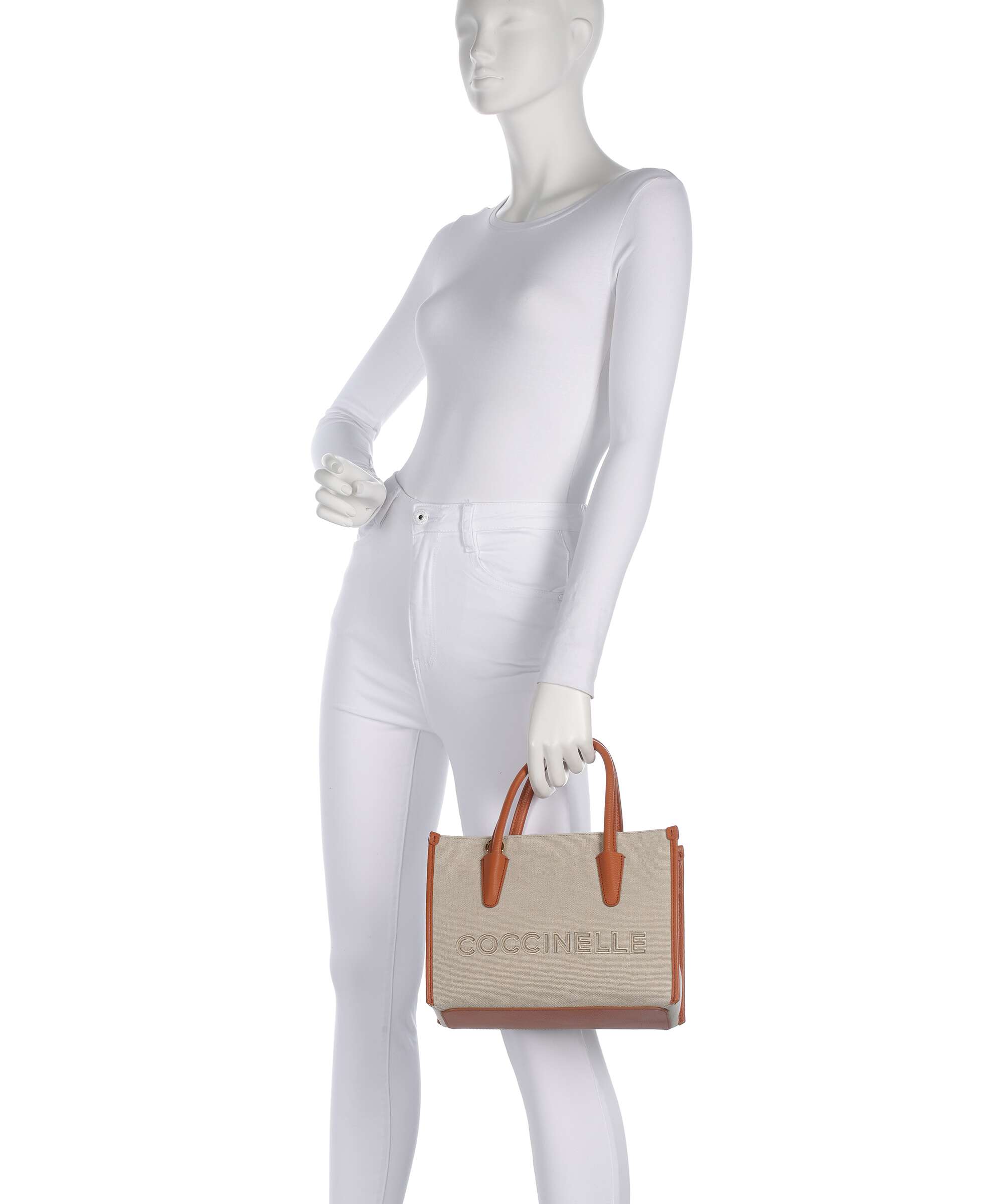 Coccinelle Myrtha Canvas Handbag natural/crab
