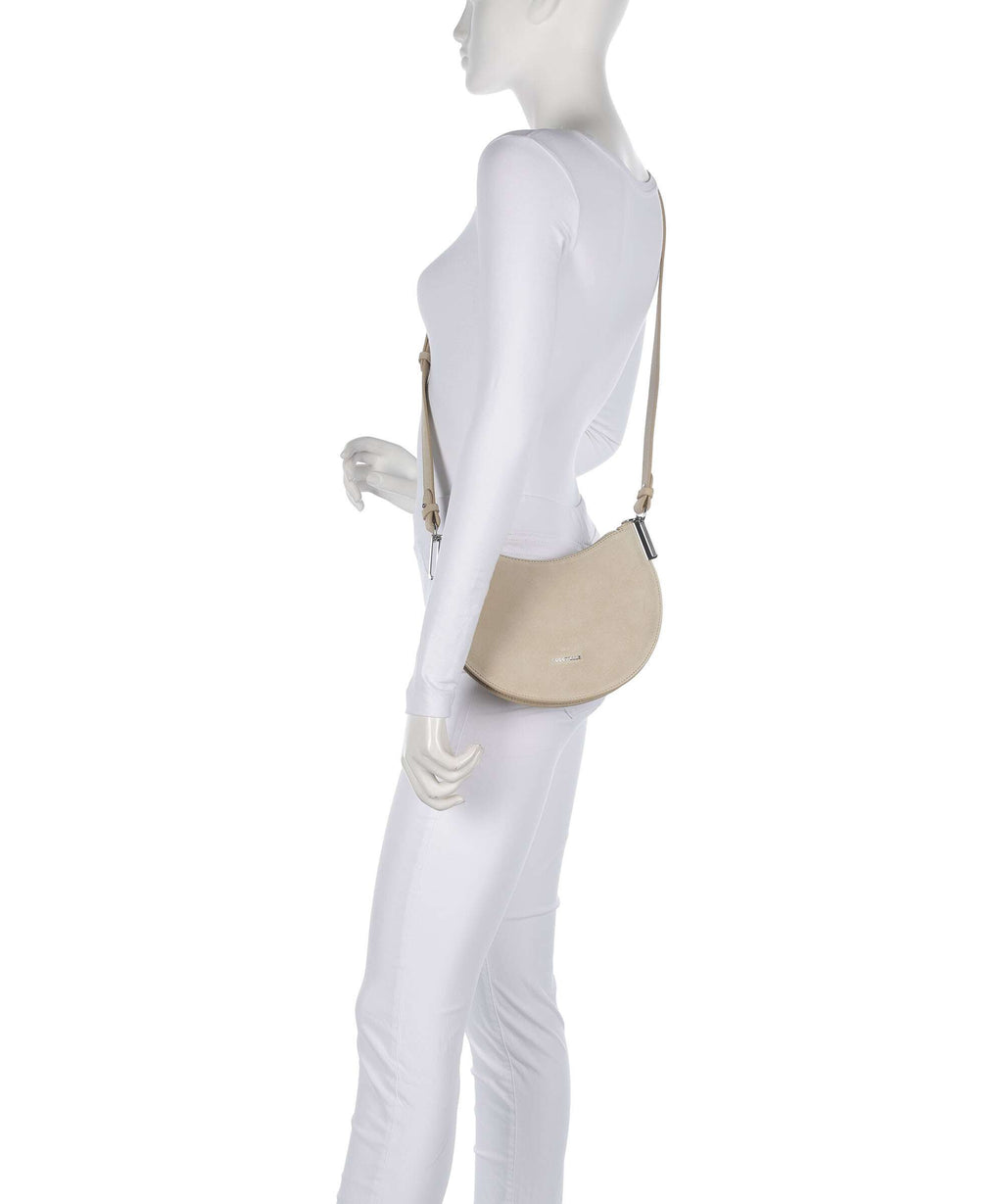 Coccinelle Sunup Suede Shoulder bag sandshell