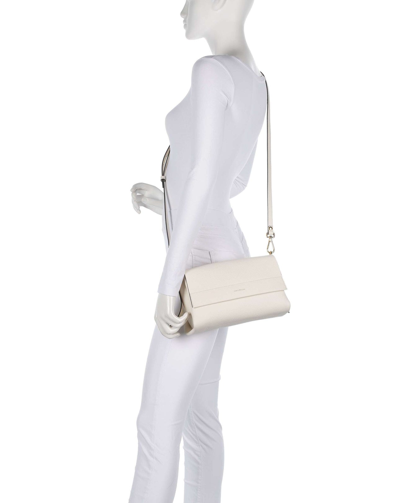 Coccinelle Boheme Grana Double Shoulder bag pearl/cognac