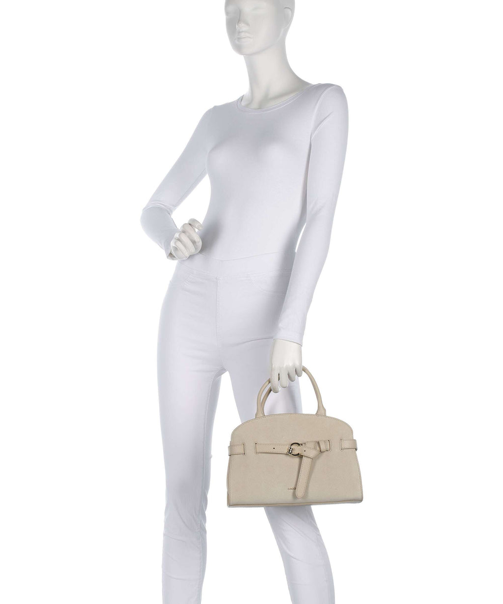 Coccinelle Sabine Suede Handbag sandshell