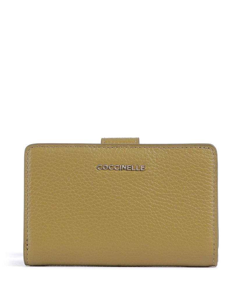 Coccinelle Metallic Soft Wallet seagrass
