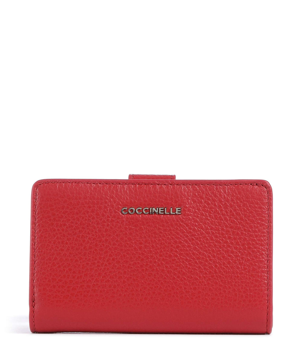 Coccinelle Metallic Soft Wallet scarlet