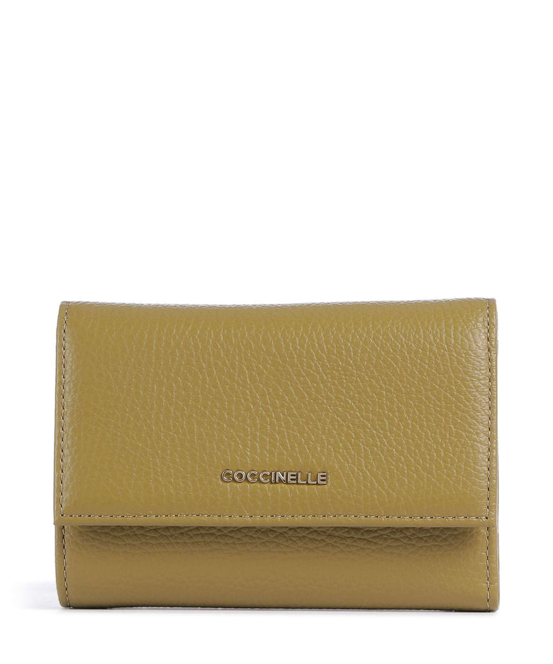 Coccinelle Metallic Soft Wallet seagrass