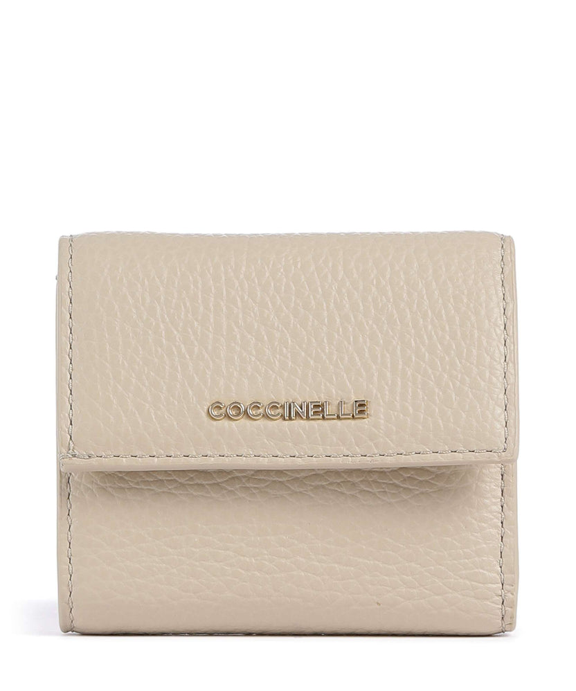 Coccinelle Metallic Soft RFID Wallet sandshell