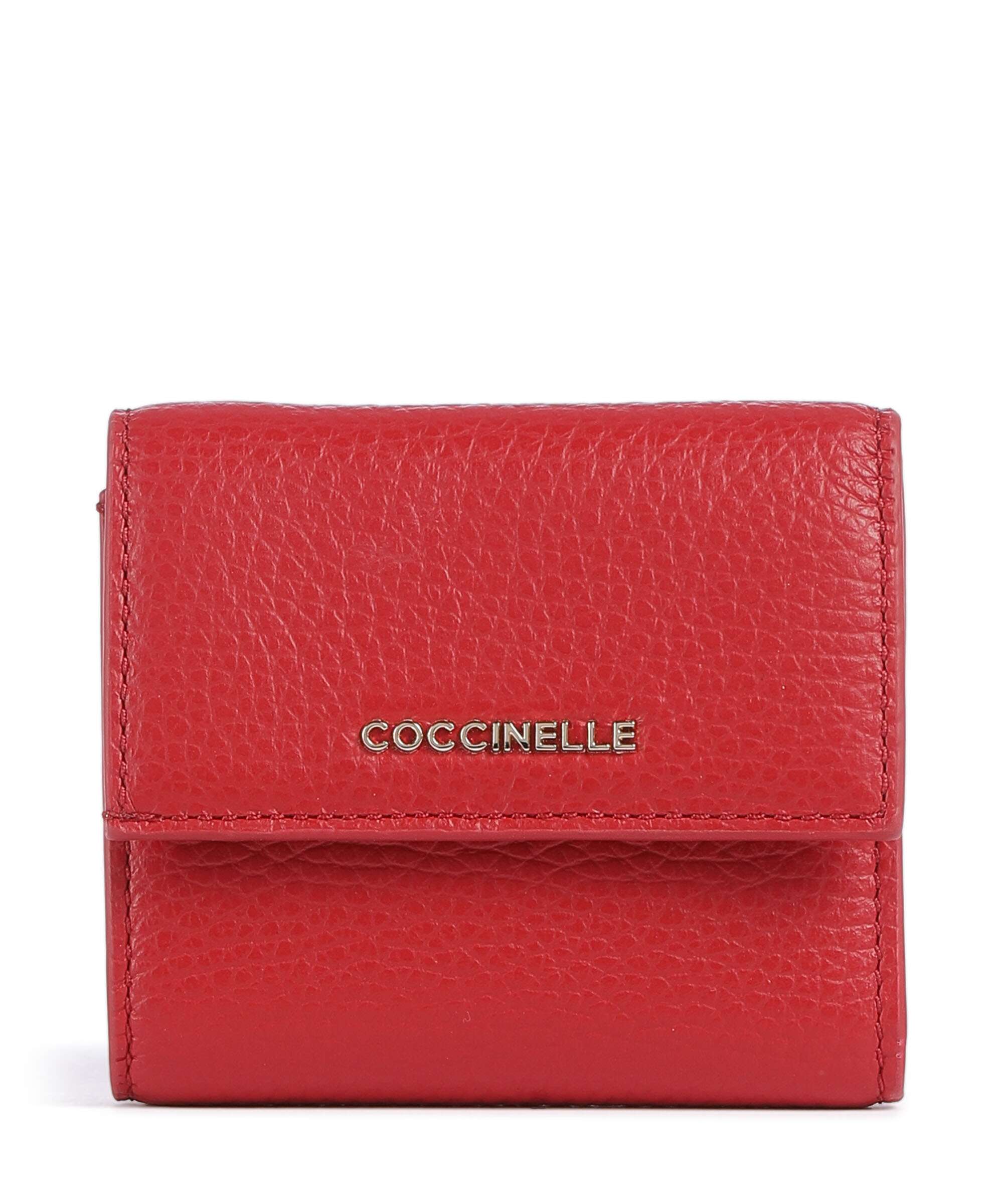 Coccinelle Metallic Soft Wallet scarlet