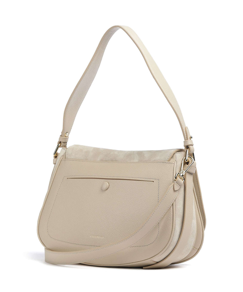 Coccinelle Mavery Suede Shoulder bag sandshell